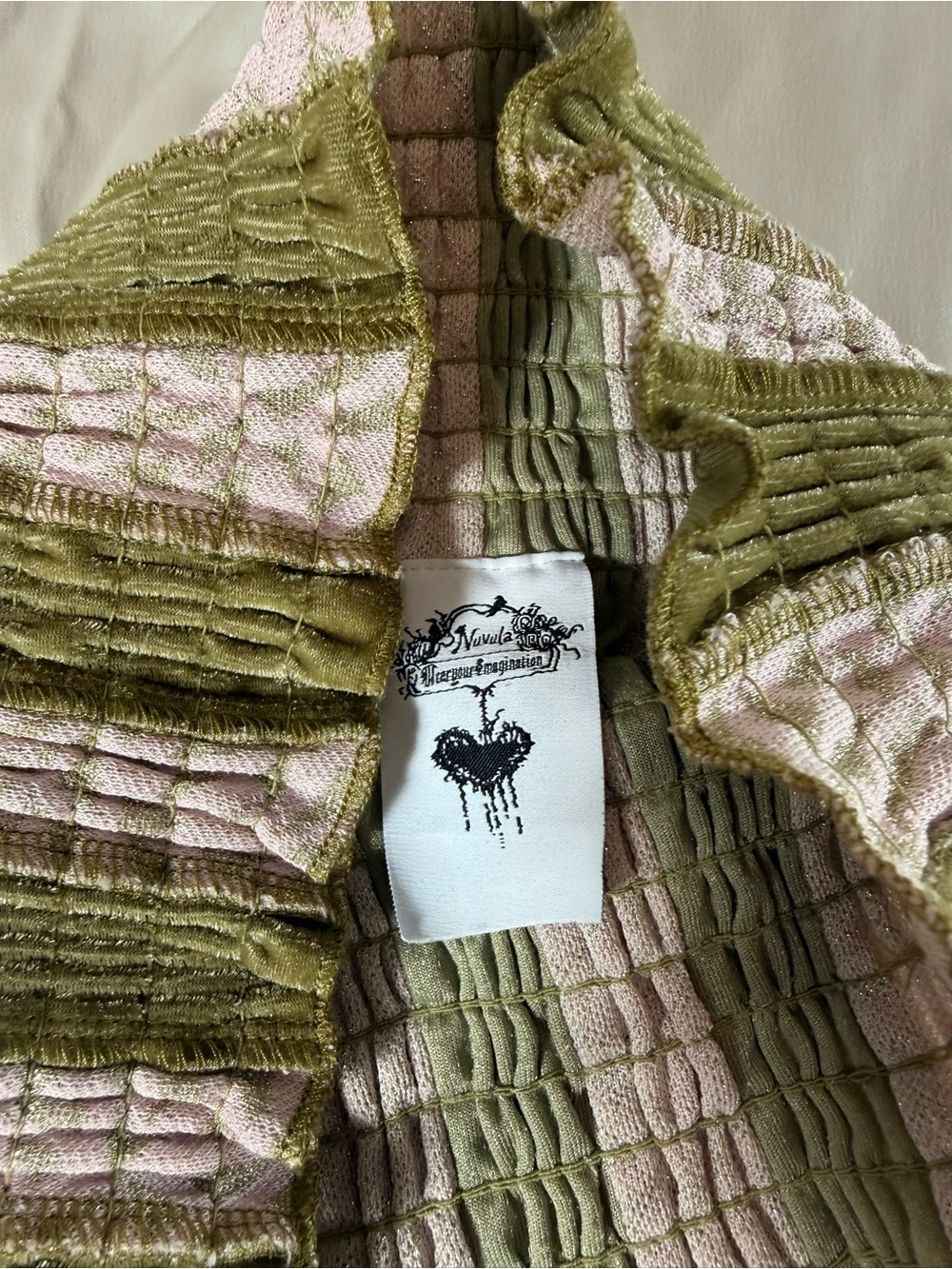 Nuvalia Pink and Olive Long Sleeve Top - Picture 7 of 9
